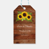 Rustikale Fern Sunblumen Gastgeschenk Hochzeit Ges Geschenkanhänger (Vorderseite)