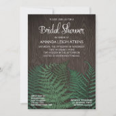 Rustikale Fern Wedding Bridal Einladungen (Vorderseite)