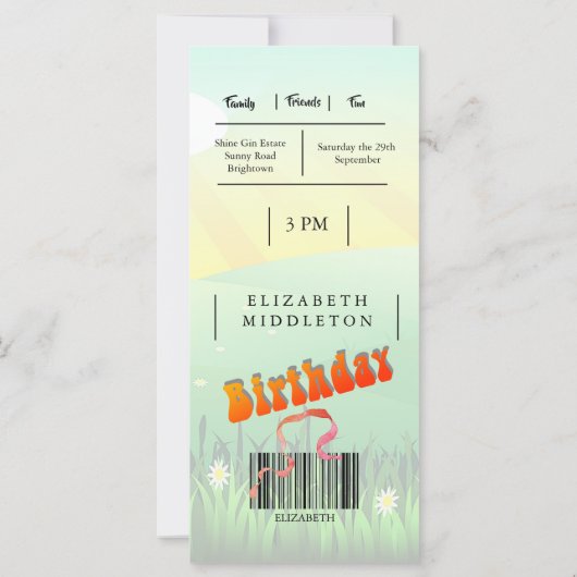 Rustikale Festspiele Moderne Geburt (Rückseite)