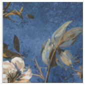 Rustikale, fette, navyblaue botanische Vintage-Blu Stoff (Muster)
