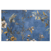 Rustikale, fette, navyblaue botanische Vintage-Blu Stoff (Fat Quarter (45,7 x 55,9 cm))