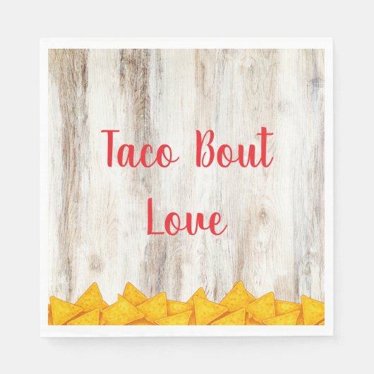 Rustikale Fiesta-Dusch-Papier-Servietten | Taco ‘B Serviette (Vorderseite)