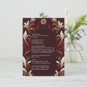 Rustikale Fiesta Floral Rose Spanische Hochzeit Begleitkarte (Stehend Vorderseite)