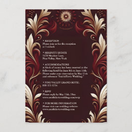 Rustikale Fiesta Floral Rose Spanische Hochzeit Begleitkarte