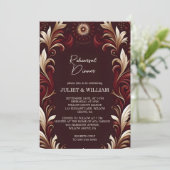 Rustikale Fiesta Rose Spanische Probe Abendessen Einladung (Stehend Vorderseite)