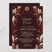 Rustikale Fiesta Rose Spanische Probe Abendessen Einladung (Vorne/Hinten)