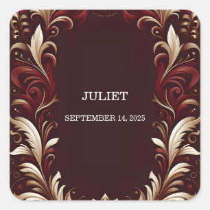 Rustikale Fiesta Rustikale Feste Spanische Brautpa Quadratischer Aufkleber