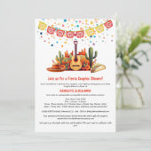 Rustikale Fiesta Themenpaare Dusche Einladung (Stehend Vorderseite)