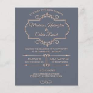 Rustikale Filigree, Einladung zur Hochzeit Flyer
