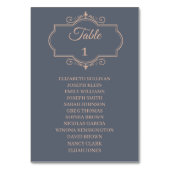 Rustikale Filigree Hochzeitstisch-Kartenkarte Tischnummer (Vorderseite)