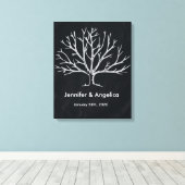 Rustikale Fingerabdruck-Treppe für schwarze Halbpe Leinwanddruck (Insitu (Holzboden))