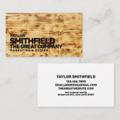 Rustikale "Fire Grade Wooden"-Visitenkarte Visitenkarte (Vorne/Hinten)