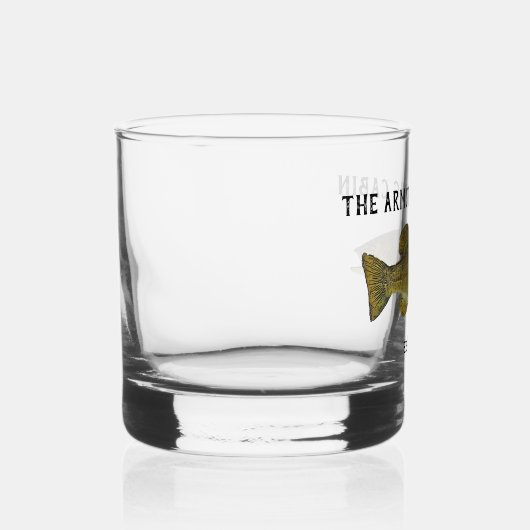 Rustikale Fischereifamilie Kabine Personalisiert Whiskyglas (Rechts)