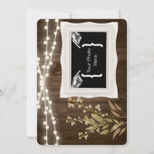 Rustikale Flachkarte Save the Date (Rückseite)