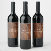 Rustikale Flaschen aus altem Holz Weinetikett (Flaschen)