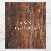 Rustikale Flaschen aus altem Holz Weinetikett (Einzelnes Label)