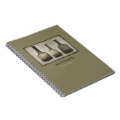 Rustikale Flaschen Stillleben Kunst, Personalisier Notizblock (Rechte Seite)