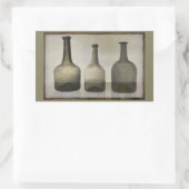 Rustikale Flaschen Stillleben Kunst Rechteckiger Aufkleber (Tasche)
