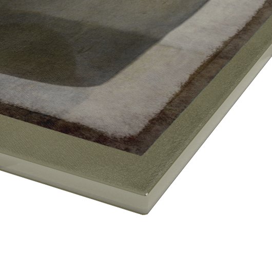 Rustikale Flaschen Stillleben Kunst Schneidebrett (Ecke)