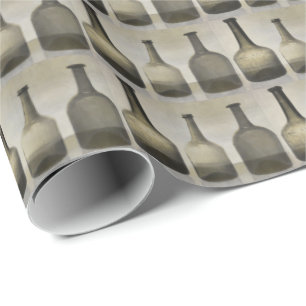 Rustikale Flaschen Stillleben Kunstmuster Geschenkpapier