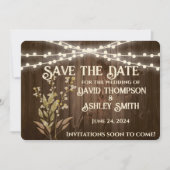Rustikale Flat Save-the-Date-Karte Save The Date (Vorderseite)