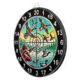 Rustikale Fliegerinnen Kunst Dartscheibe (Vorderseite rechts)