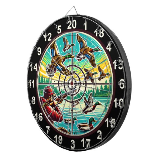 Rustikale Fliegerinnen Kunst Dartscheibe (Vorderseite rechts)