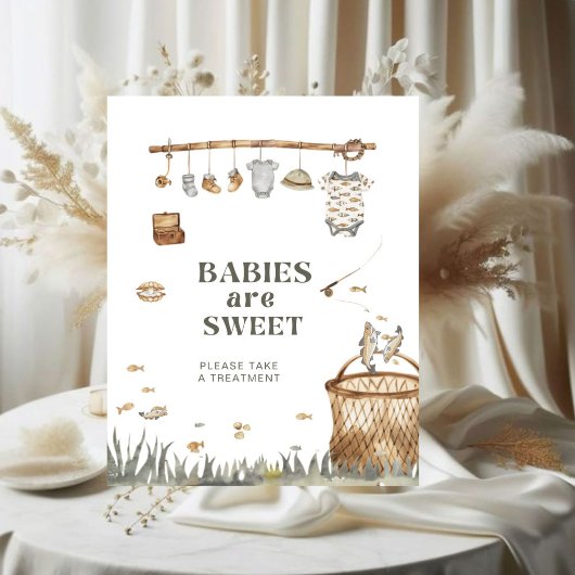 Rustikale Flora-Angelbabys sind eine süße Babydusc Poster