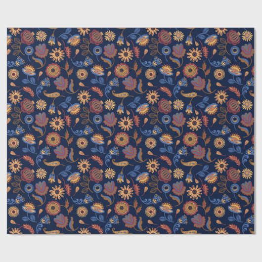 Rustikale Flora Geschenkpapier (Flach)