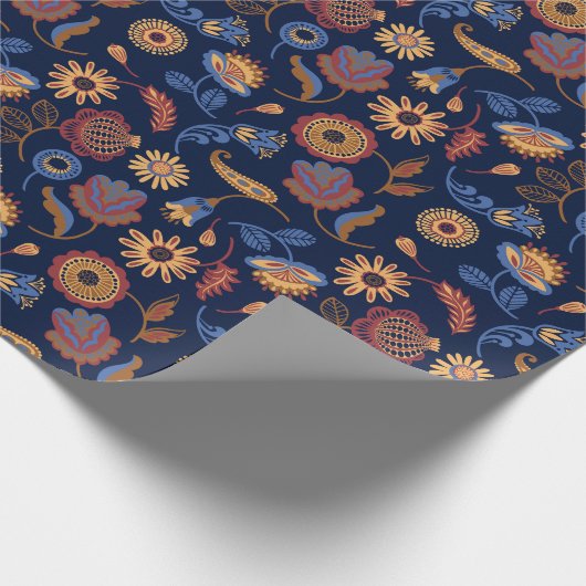 Rustikale Flora Geschenkpapier (Ecke)