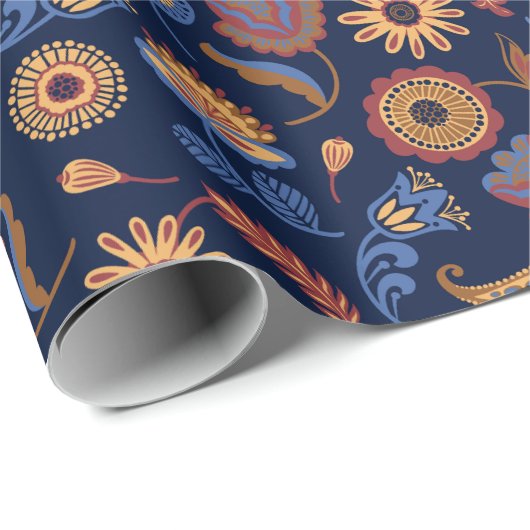 Rustikale Flora Geschenkpapier (Rolleneckpunkt)