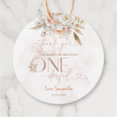 Rustikale Flora ist nicht ihr Geburtstag Geschenkanhänger (Rückseite)