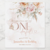 Rustikale Flora ist nicht ihr Geburtstag Weinetikett (Einzelnes Label)