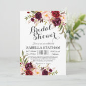 Rustikale Flora rustikales Brautparty Einladung (Stehend Vorderseite)