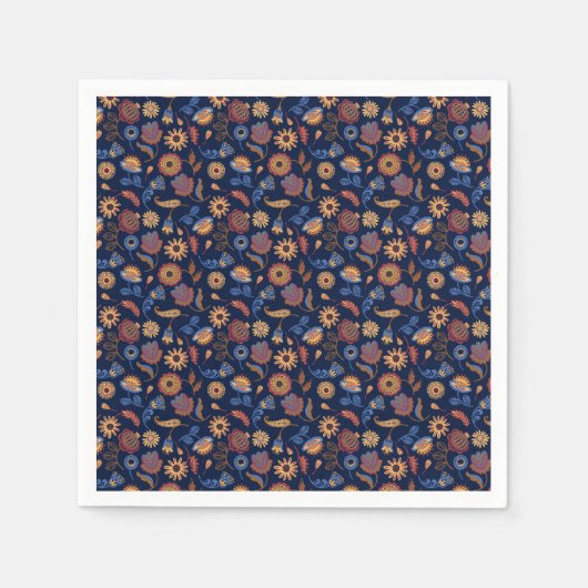 Rustikale Flora Serviette (Vorderseite)