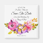 Rustikale Flora speichern Sie die Einladung zum Da Magnet (Vorne)