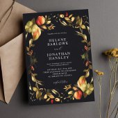 Rustikale Flora Terracotta Rust Moody Hochzeit im Einladung