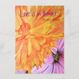 Rustikale Flora und Liebe Hochzeit lädt ein Einladung