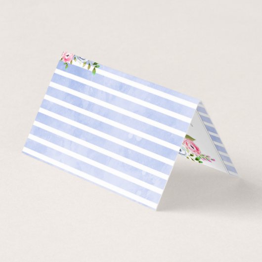 Rustikale Flora Wasserfarbe Moderne Streifen Danke (Rückseite)