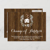 Rustikale Floral Änderung der Adresse Postkarten (Vorne/Hinten)