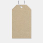 Rustikale Floral Boho Hochzeitsmarken Geschenkanhänger (Rückseite)