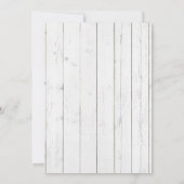 Rustikale Floral Safari Kaninchen Babydusche Einladung (Rückseite)