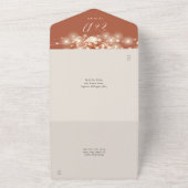 Rustikale Floral String Lights QR Code-Hochzeit im All In One Einladung (Außenbereich)