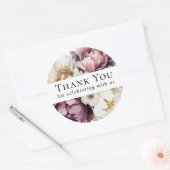 Rustikale Floral Überfluss Danke Runder Aufkleber (Umschlag)