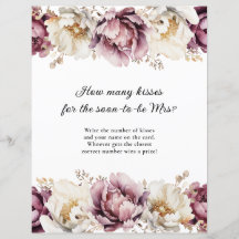 Rustikale Floral Überfluss wie viele Kisses Game