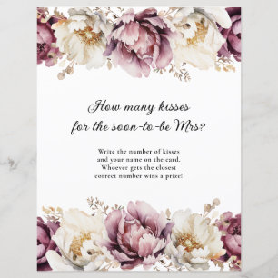 Rustikale Floral Überfluss wie viele Kisses Game