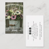 Rustikale florale Arrangements Business Card Visitenkarte (Vorne/Hinten)