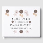 Rustikale florale Boho-Hochzeit Gästebuch (Vorderseite)