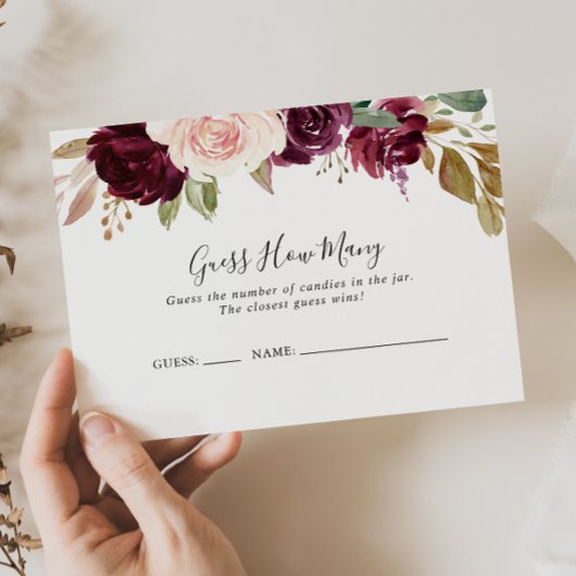 Rustikale florale botanische Schätzung wie viele G Visitenkarte