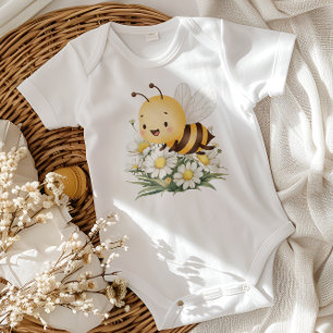 Rustikale Florale Daisy Oh Babee Honey Bee Babypar Baby Strampler